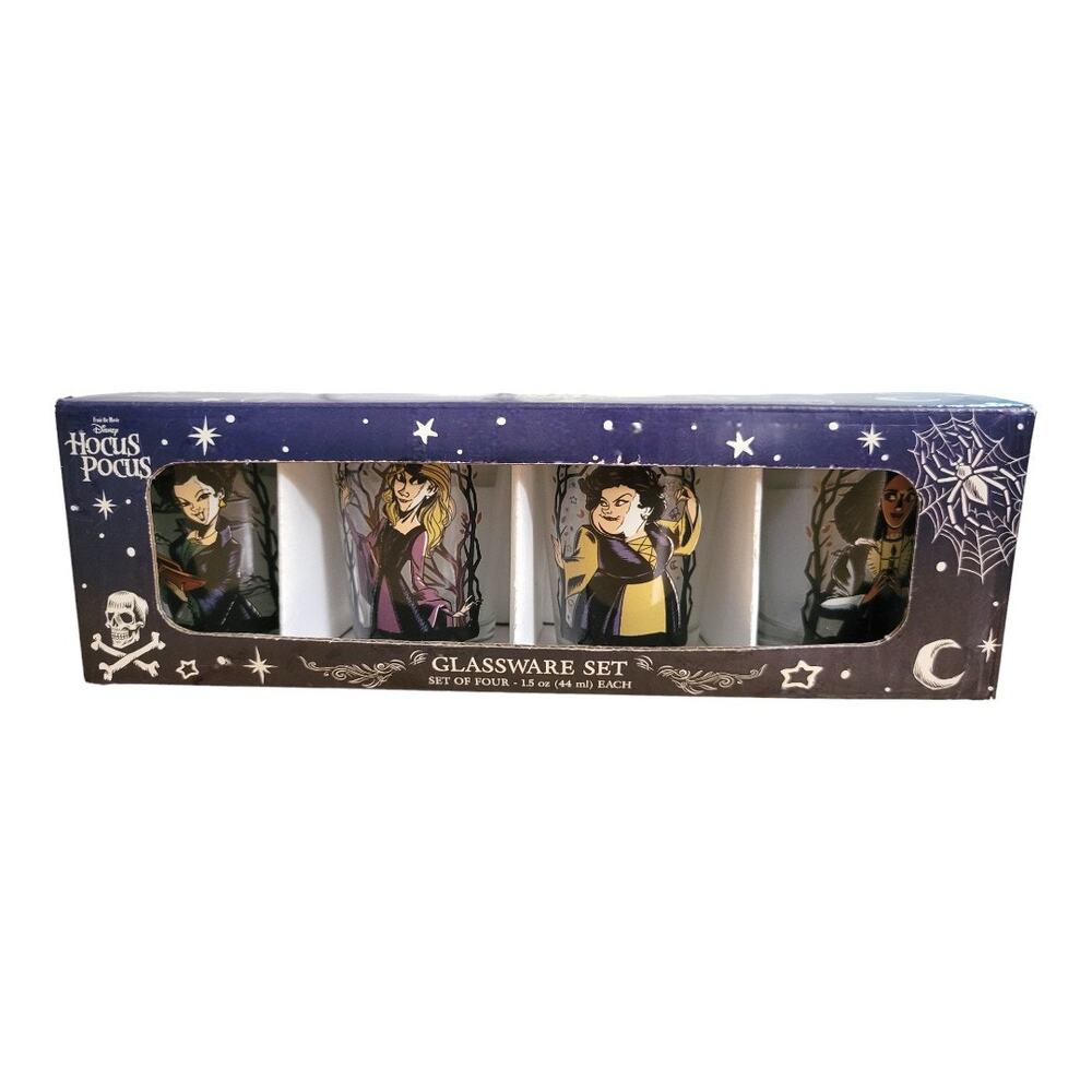 NEW Disney Hocus Pocus Sanderson Sisters 2 oz Shot Glasses (Set of 4)